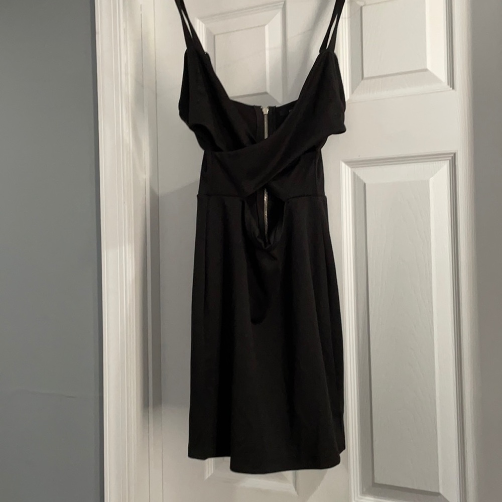 Med F21 little black dress with cut outs